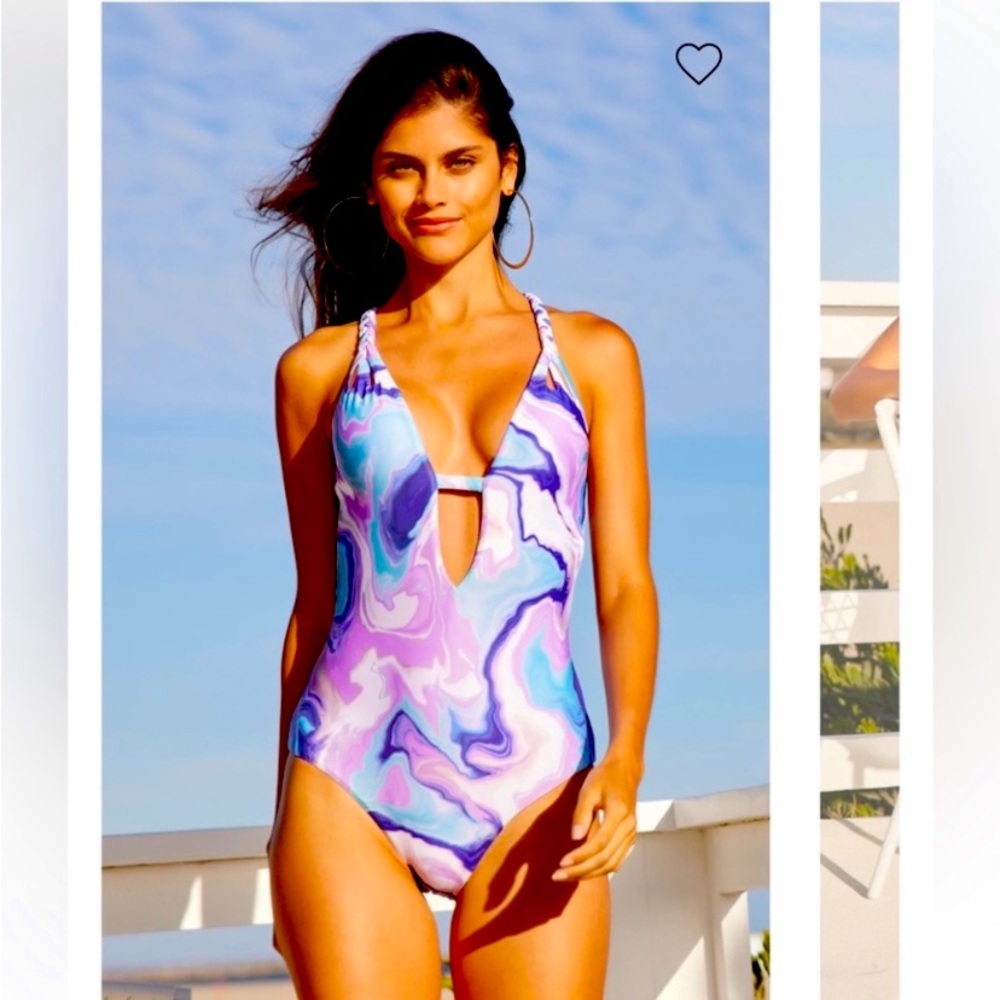 Becca by Rebecca Virtue Skylar Plunge One Piece Swimsuit